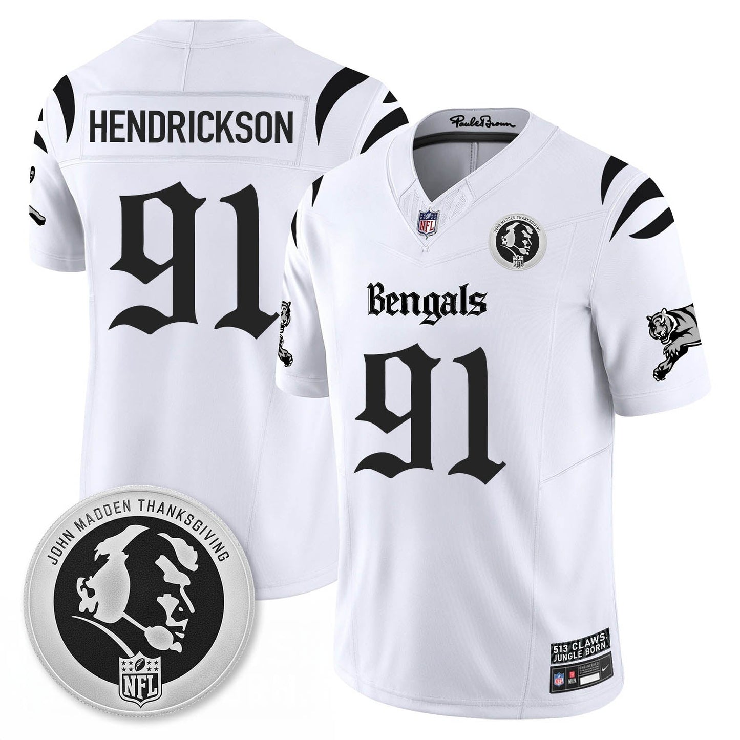 CIN Gothic Vapor Limited Jersey - John Madden Patch - All Stitched-DTD
