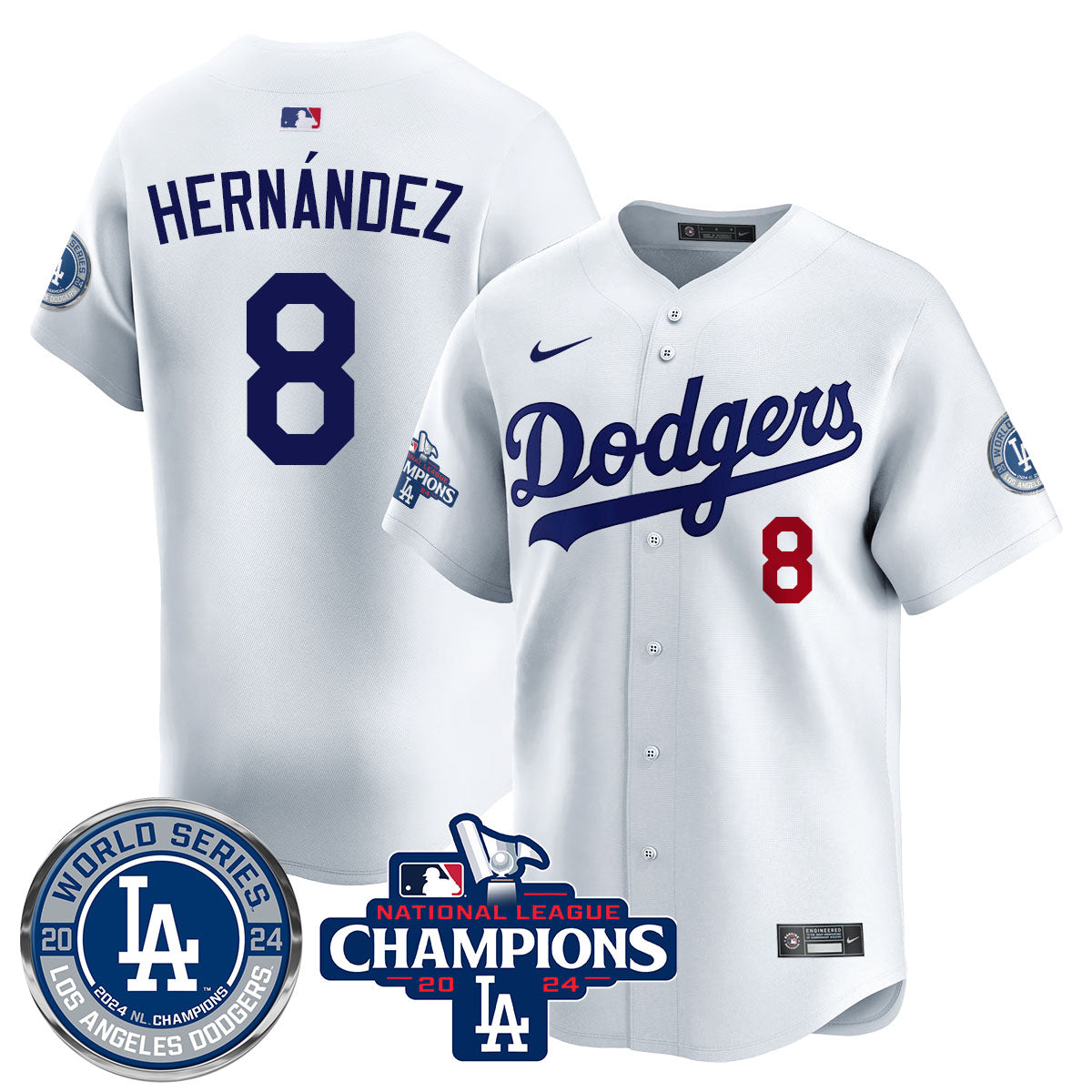 LAD World Series NL Champions Jersey - All Stitched-DTD