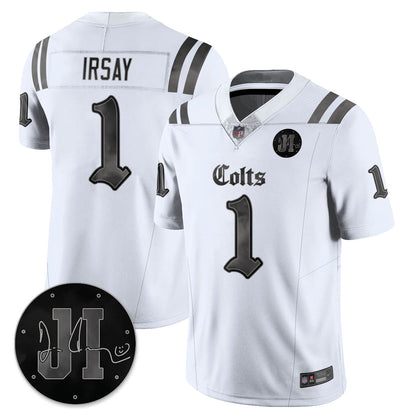 IND 'Dark Gothic' Vapor Limited Jersey - Jim Irsay Patch - All Stitched-DTD