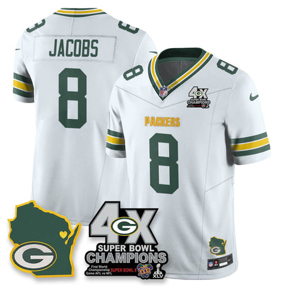 GB 4-Time Champions Patch Vapor Limited Jersey - All Stitched-DTD