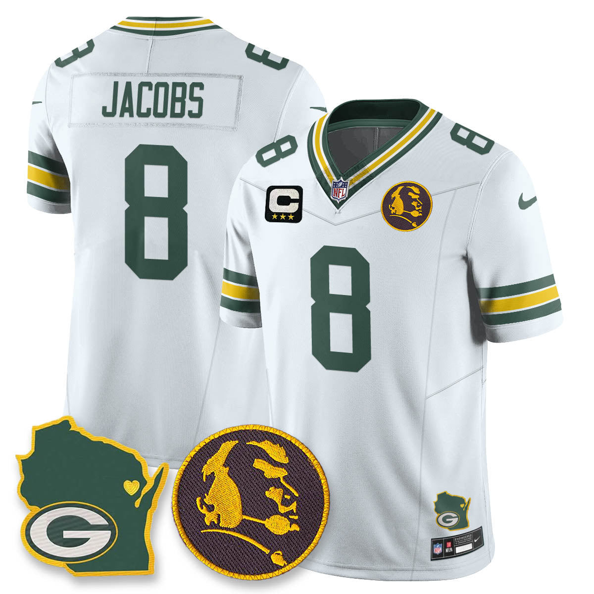 GB Vapor Limited Jersey - John Madden Patch - All Stitched-DTD