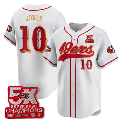 SF 5-Time Champions Patch Vapor Baseball Jersey - All Stitched-DTD