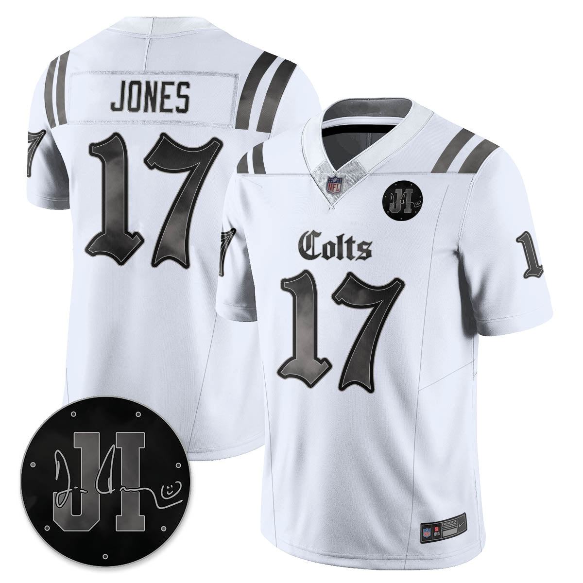 IND 'Dark Gothic' Vapor Limited Jersey - Jim Irsay Patch - All Stitched-DTD