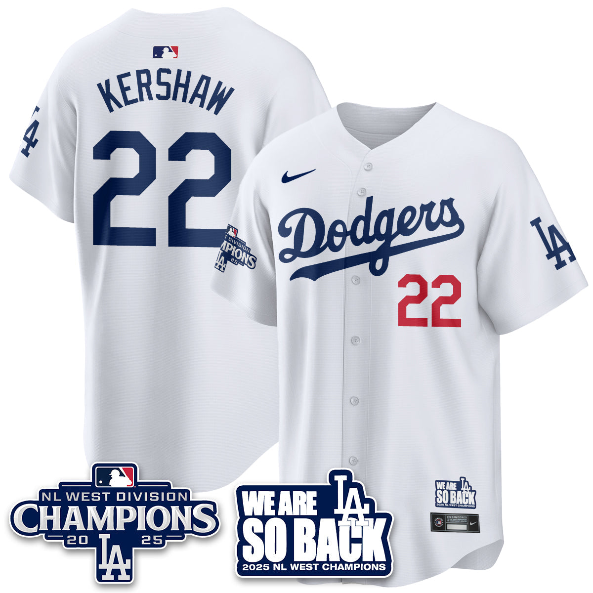 LAD 2025 NL West Division Champions Jersey - All Stitched-DTD
