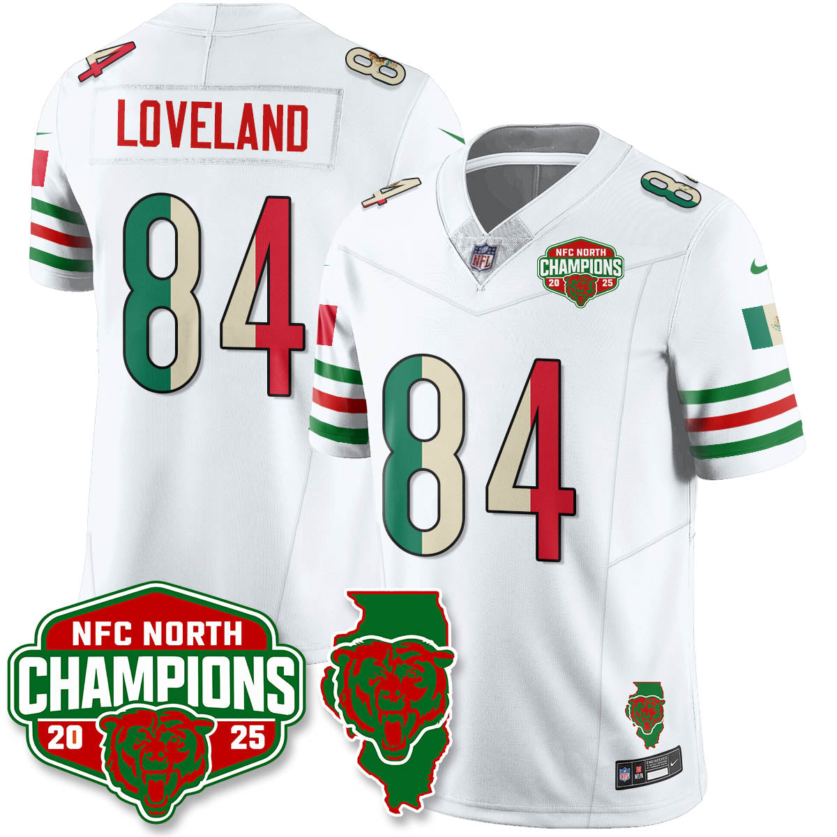 CHI Mexico NFC North Division Champions Vapor Limited Jersey - All Stitched-DTD