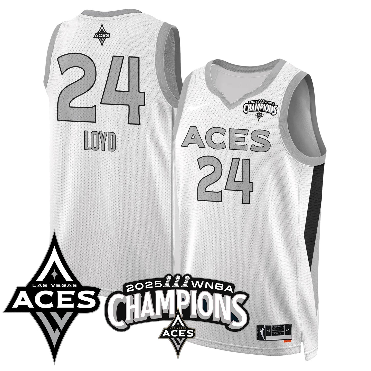 Las Vegas Aces 2025 WNBA Championship Jersey - All Stitched-DTD