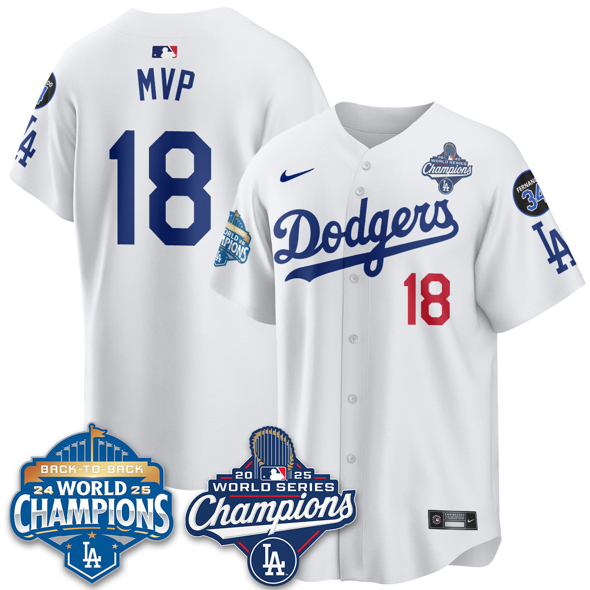 LAD 2025 World Series Champions Jersey - All Stitched-DTD