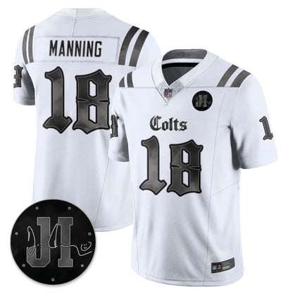 IND 'Dark Gothic' Vapor Limited Jersey - Jim Irsay Patch - All Stitched-DTD