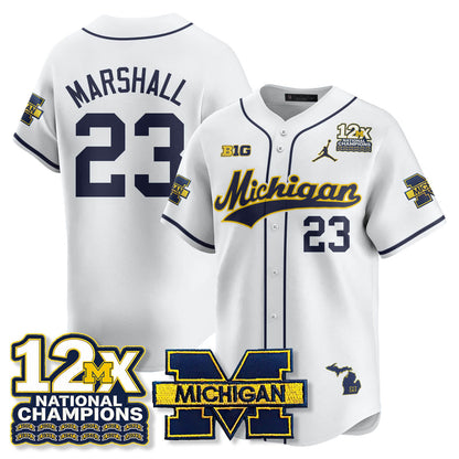 MICH 12x-Time National Champions Baseball Limited Jersey - All Stitched-DTD