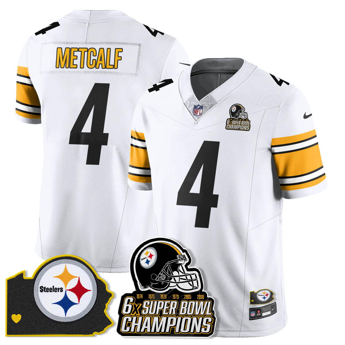 PIT 6-Time Champions Patch Vapor Limited Jersey - All Stitched-DTD