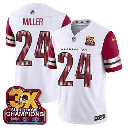 WAS 3-Time Champions Patch Vapor Limited Jersey - All Stitched-DTD