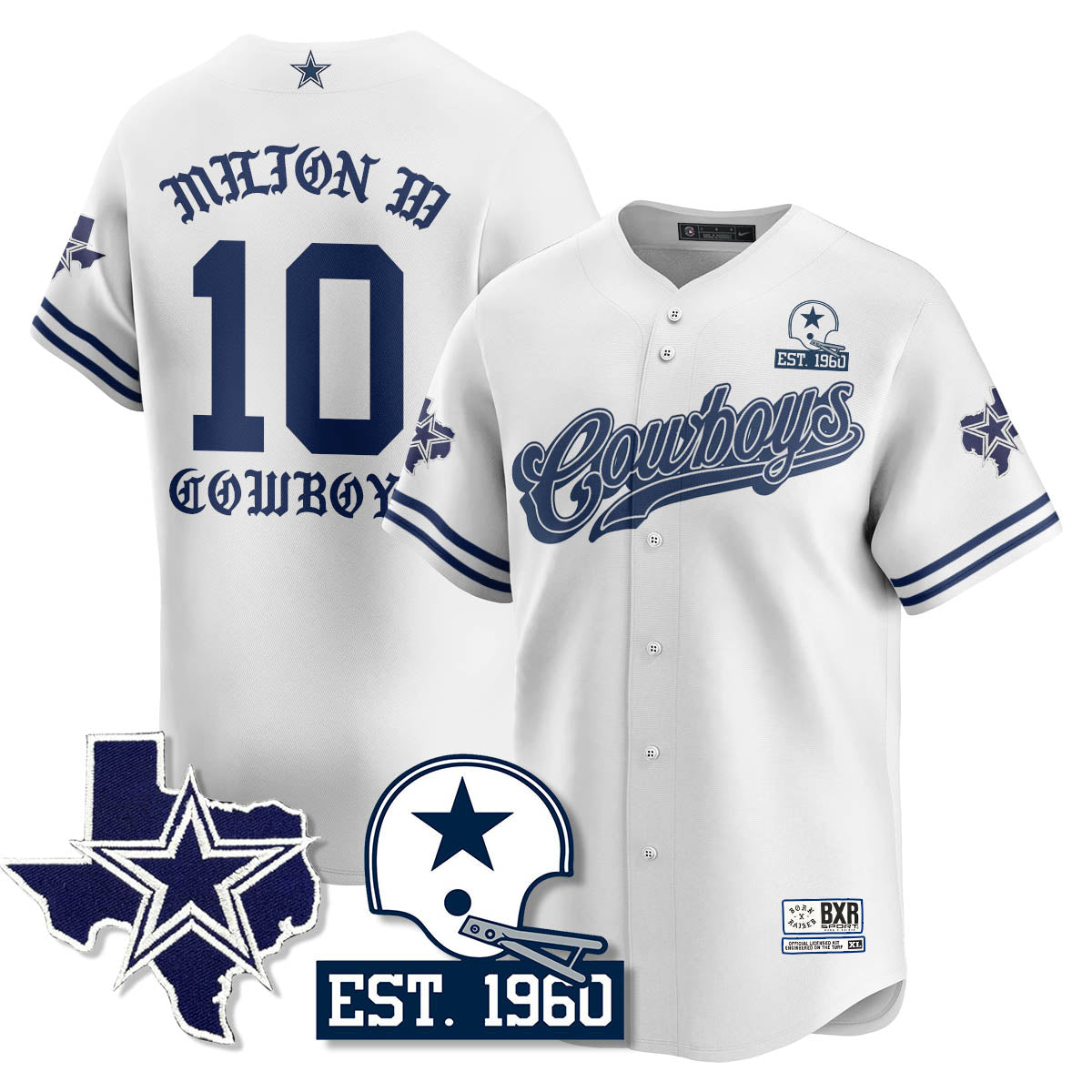 DAL Born x Raised Baseball Jersey - All Stitched-DTD