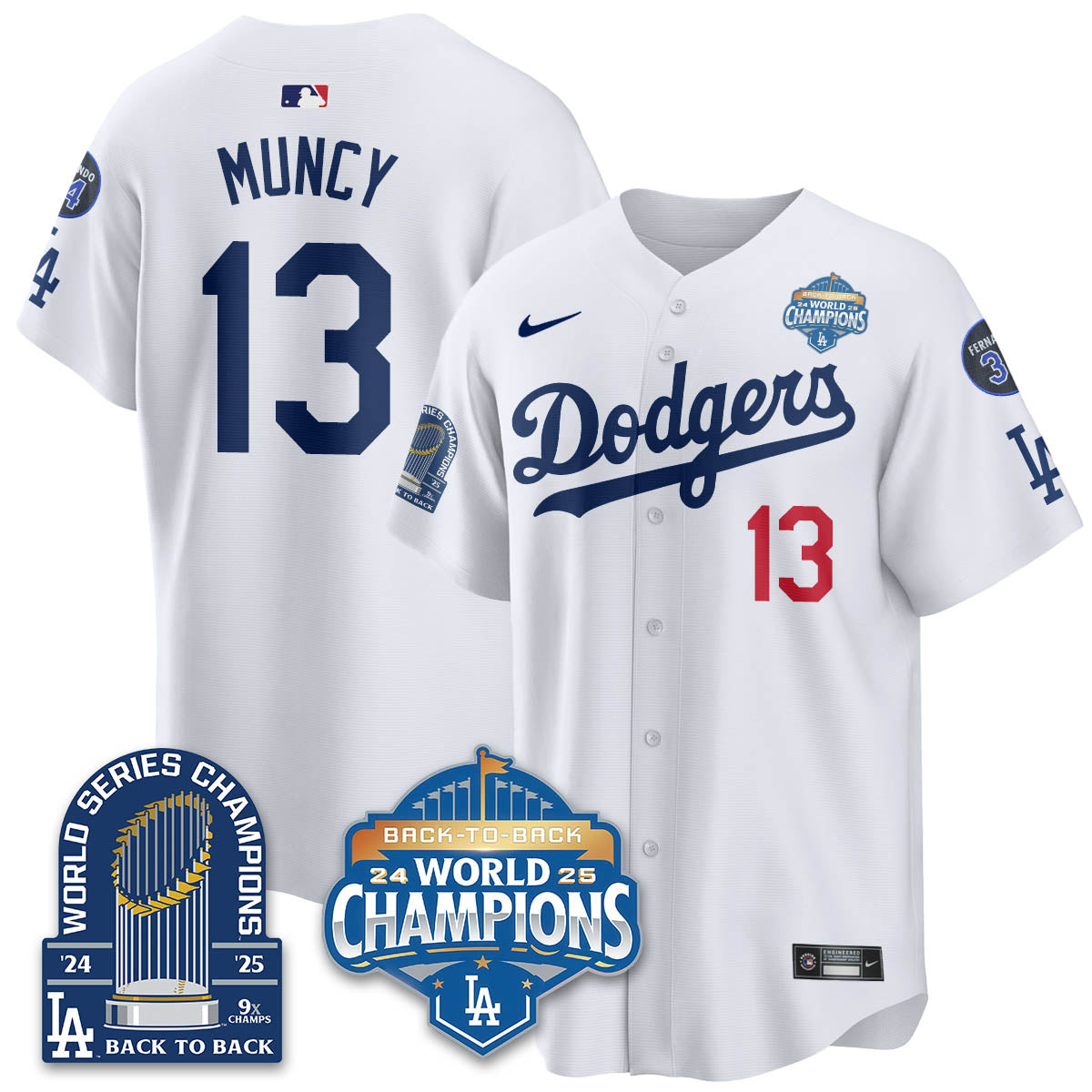 LAD 2025 World Series Champions Jersey - 9x Champs - All Stitched-DTD