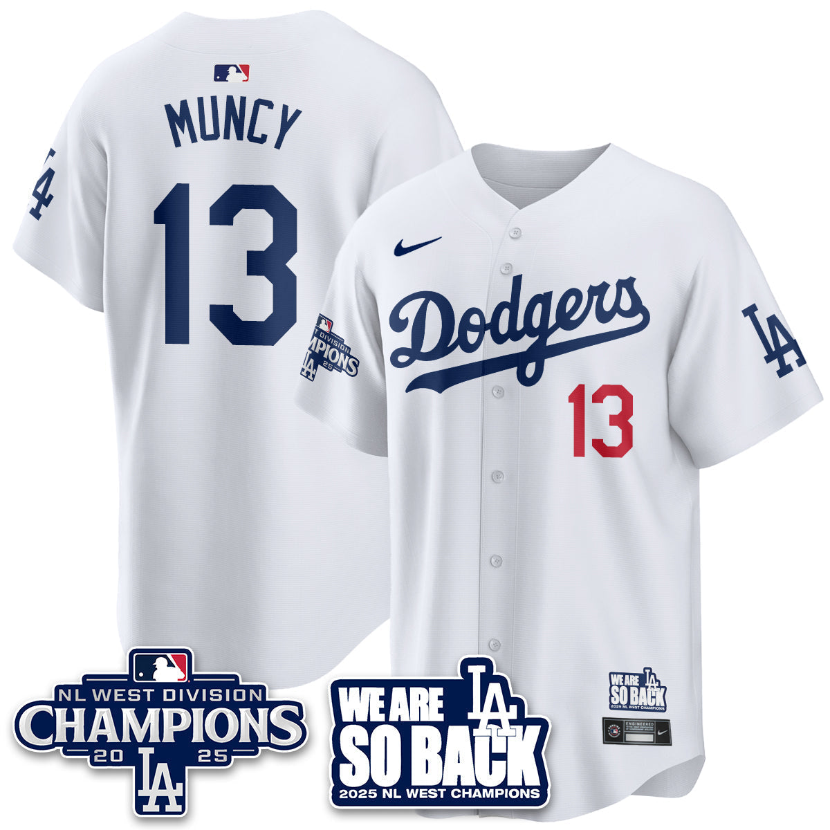 LAD 2025 NL West Division Champions Jersey - All Stitched-DTD