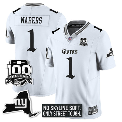 NYG 100th Seasons 'Gothic Gotham Edition' Vapor Limited Jersey - All Stitched-DTD