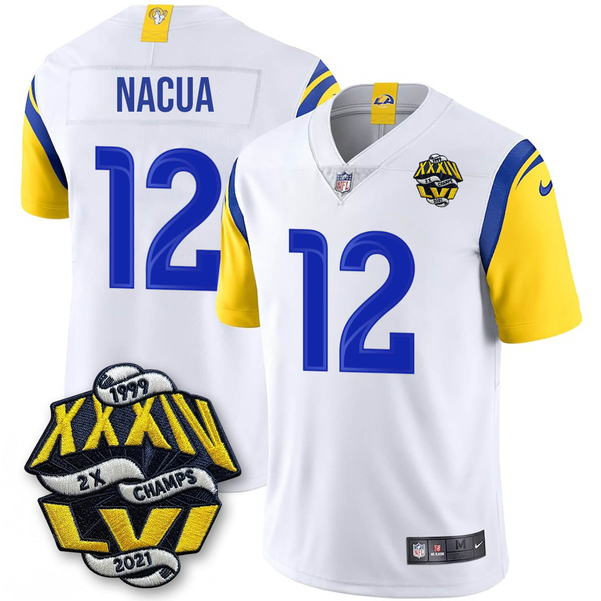 LAR 2-Time Champions Patch Vapor Limited Jersey - All Stitched-DTD