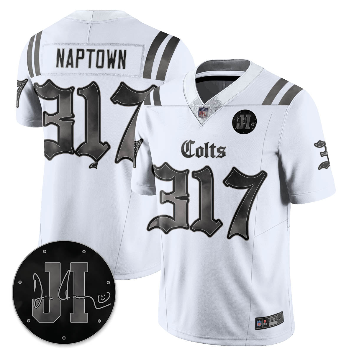 IND 'Dark Gothic' Vapor Limited Jersey - Jim Irsay Patch - All Stitched-DTD