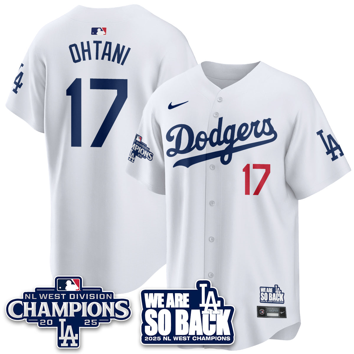 LAD 2025 NL West Division Champions Jersey - All Stitched-DTD