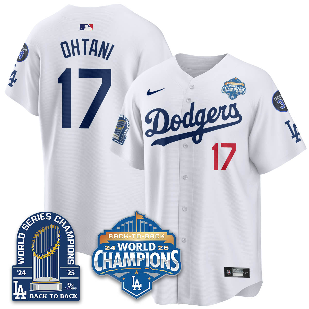 LAD 2025 World Series Champions Jersey - 9x Champs - All Stitched-DTD