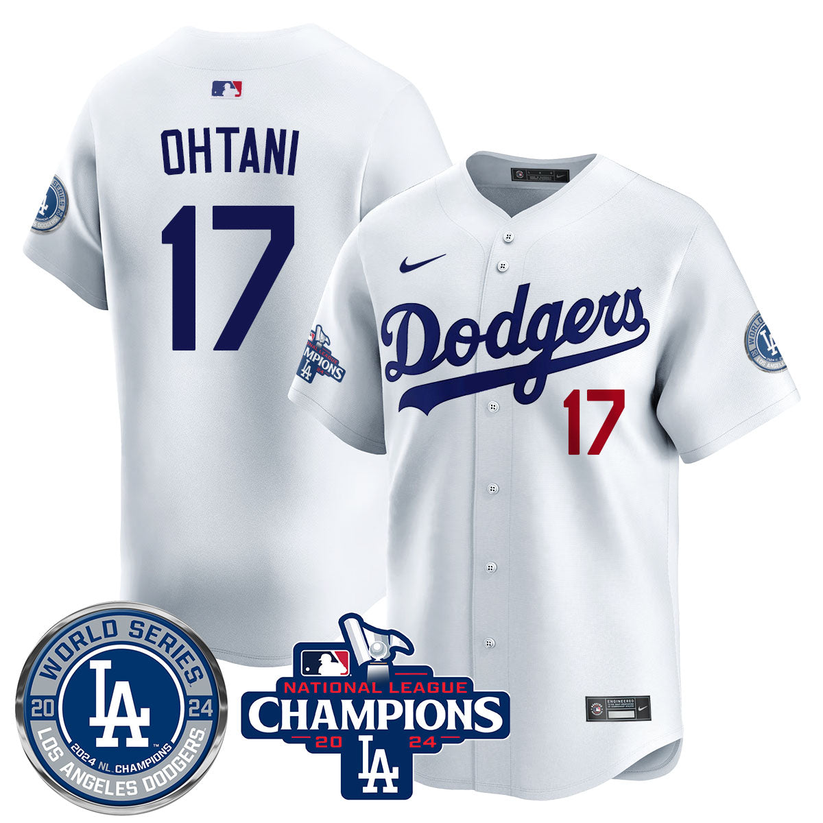 LAD World Series NL Champions Jersey - All Stitched-DTD