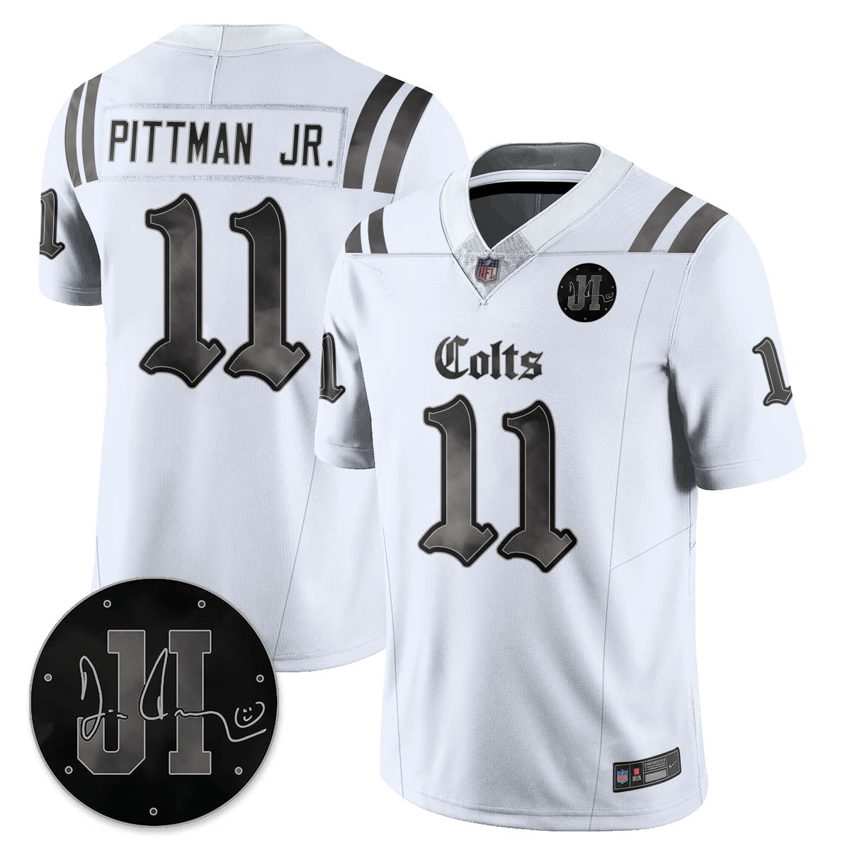 IND 'Dark Gothic' Vapor Limited Jersey - Jim Irsay Patch - All Stitched-DTD