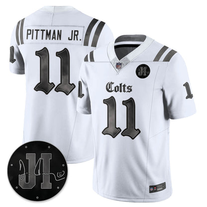 IND 'Dark Gothic' Vapor Limited Jersey - Jim Irsay Patch - All Stitched-DTD