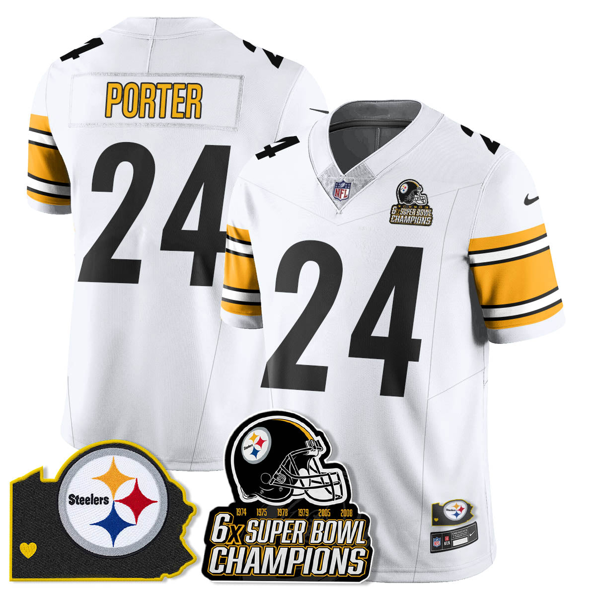 PIT 6-Time Champions Patch Vapor Limited Jersey - All Stitched-DTD
