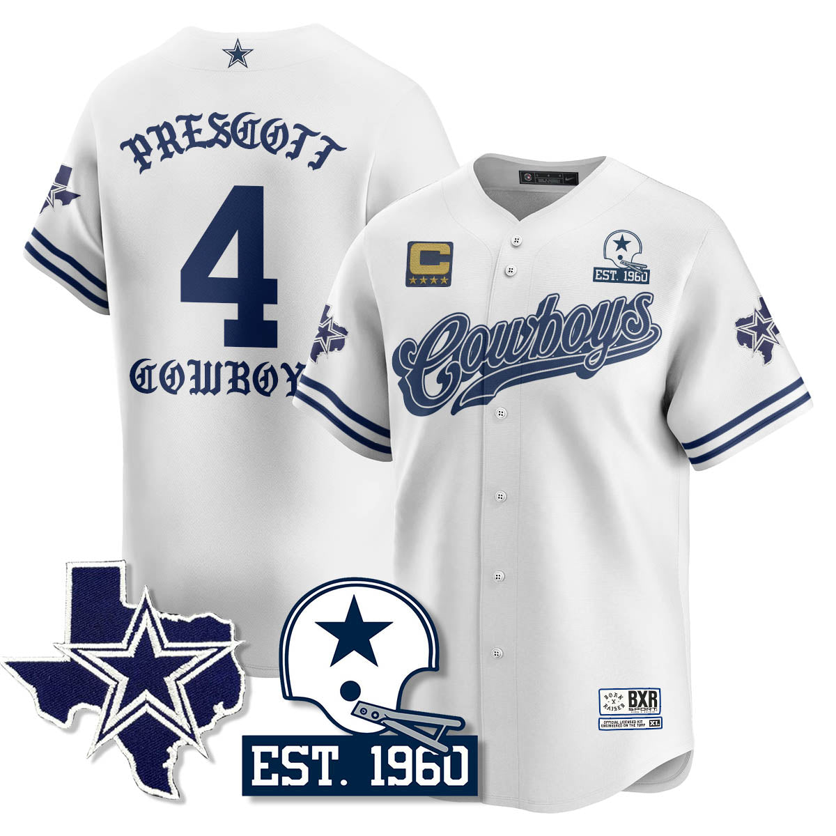 DAL Born x Raised Baseball Jersey - All Stitched-DTD