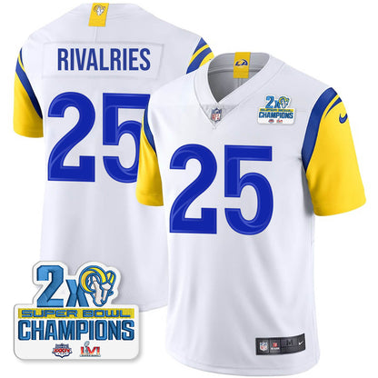 LAR 2-Time Champions Patch Vapor Limited Jersey - All Stitched 1-DTD