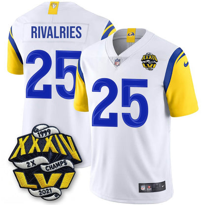 LAR 2-Time Champions Patch Vapor Limited Jersey - All Stitched-DTD