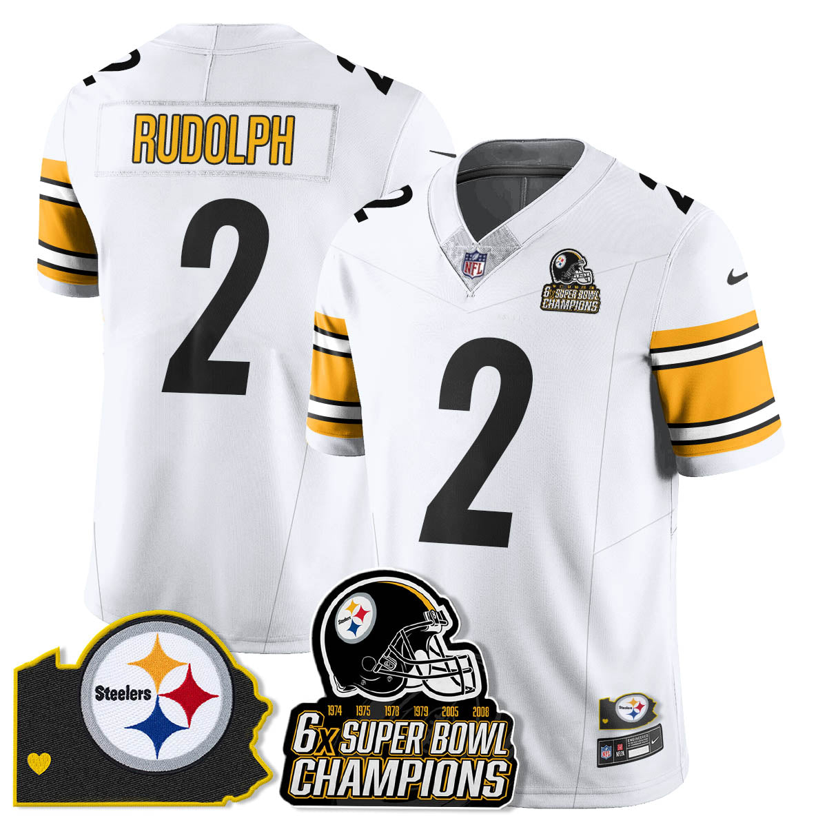PIT 6-Time Champions Patch Vapor Limited Jersey - All Stitched-DTD