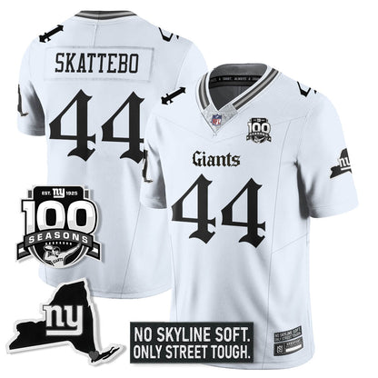 NYG 100th Seasons 'Gothic Gotham Edition' Vapor Limited Jersey - All Stitched-DTD