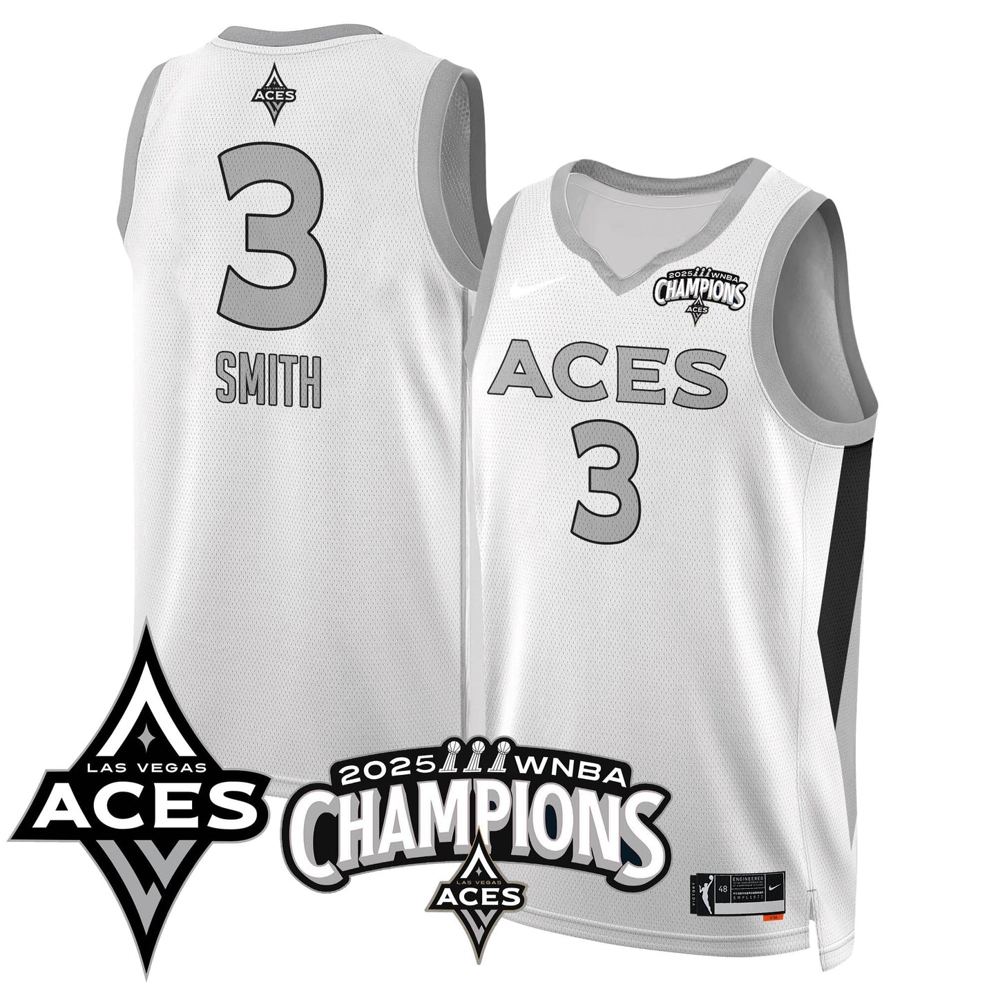 Las Vegas Aces 2025 WNBA Championship Jersey - All Stitched-DTD