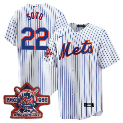NYM Limited Jersey - 1986 Patch - All Stitched-DTD