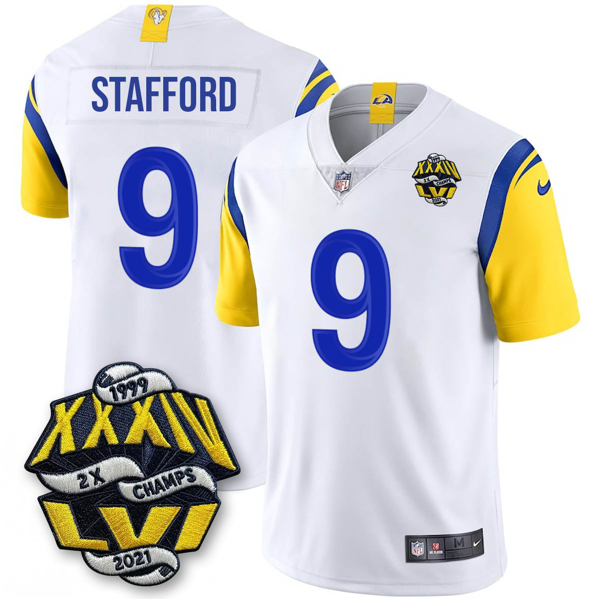 LAR 2-Time Champions Patch Vapor Limited Jersey - All Stitched-DTD