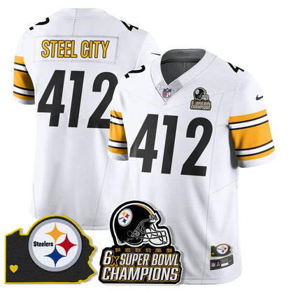 PIT 6-Time Champions Patch Vapor Limited Jersey - All Stitched-DTD