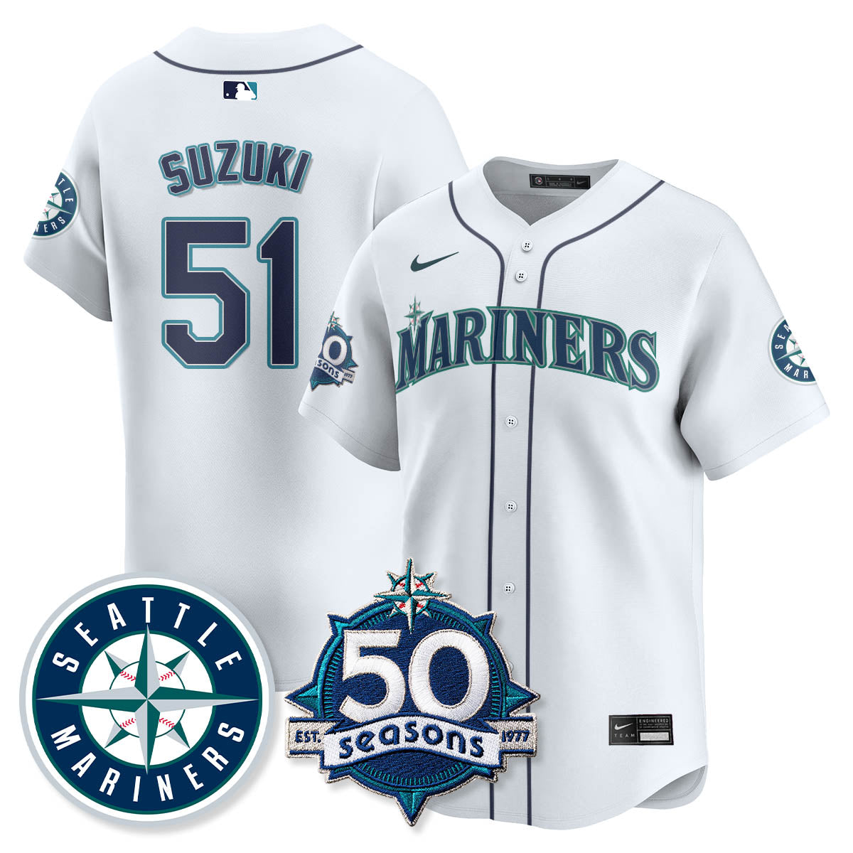 SEA Vapor Premier Limited Jersey - 50th Anniversary - All Stitched-DTD