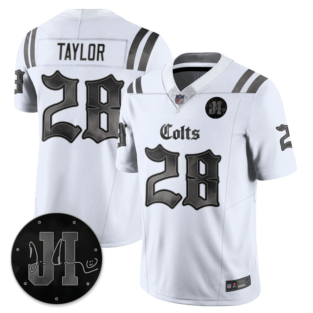 IND 'Dark Gothic' Vapor Limited Jersey - Jim Irsay Patch - All Stitched-DTD