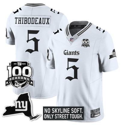 NYG 100th Seasons 'Gothic Gotham Edition' Vapor Limited Jersey - All Stitched-DTD