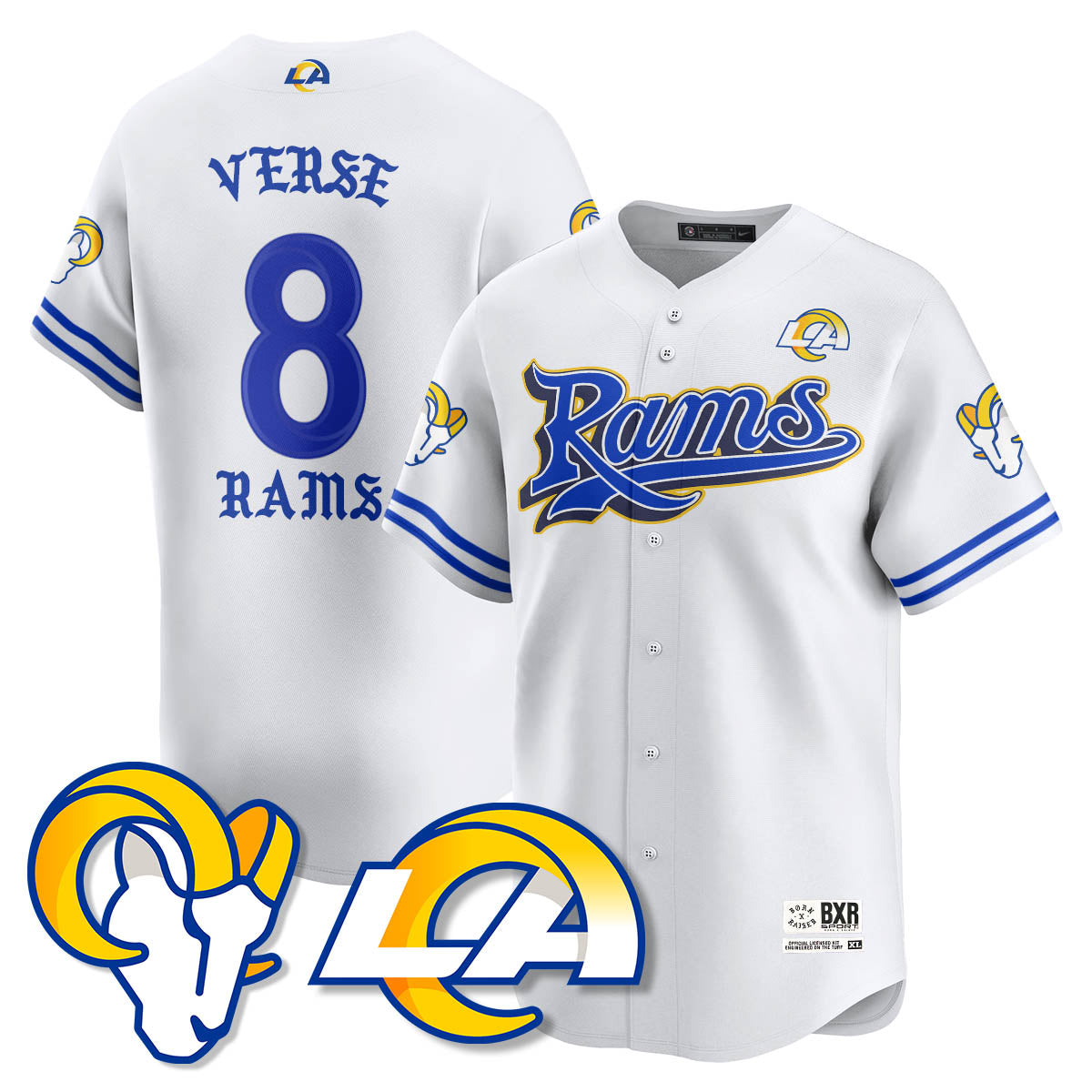 LAR Born x Raised Baseball Jersey - All Stitched-DTD