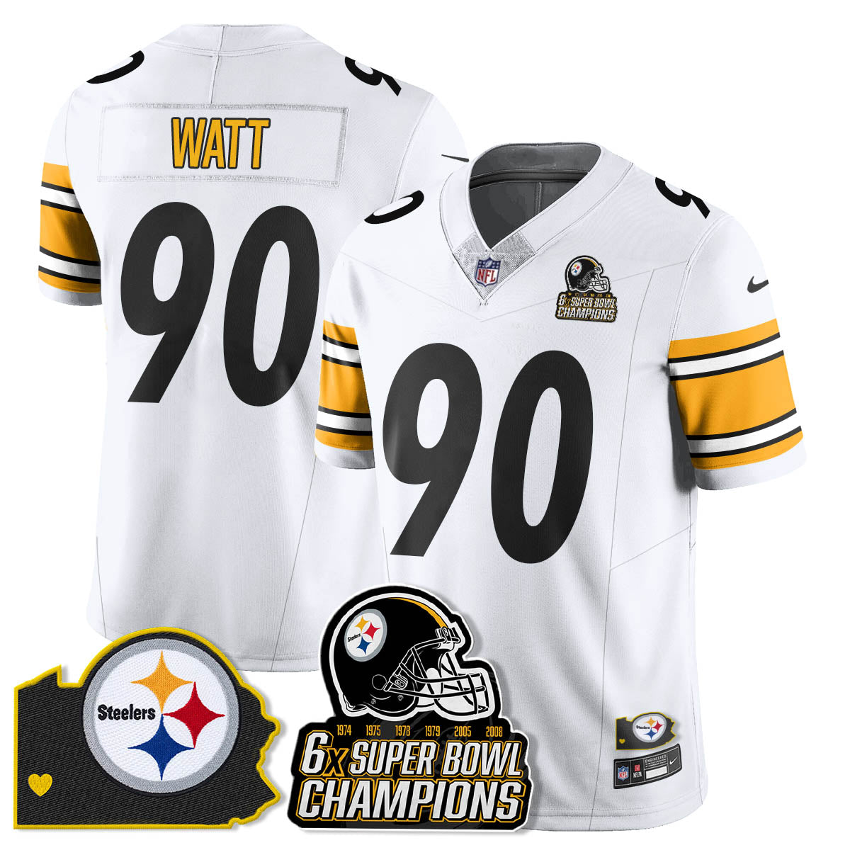 PIT 6-Time Champions Patch Vapor Limited Jersey - All Stitched-DTD