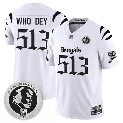 CIN Gothic Vapor Limited Jersey - John Madden Patch - All Stitched-DTD