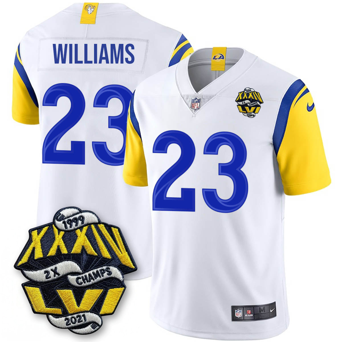 LAR 2-Time Champions Patch Vapor Limited Jersey - All Stitched-DTD