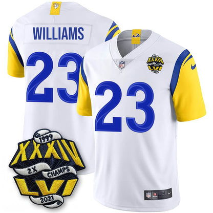 LAR 2-Time Champions Patch Vapor Limited Jersey - All Stitched-DTD