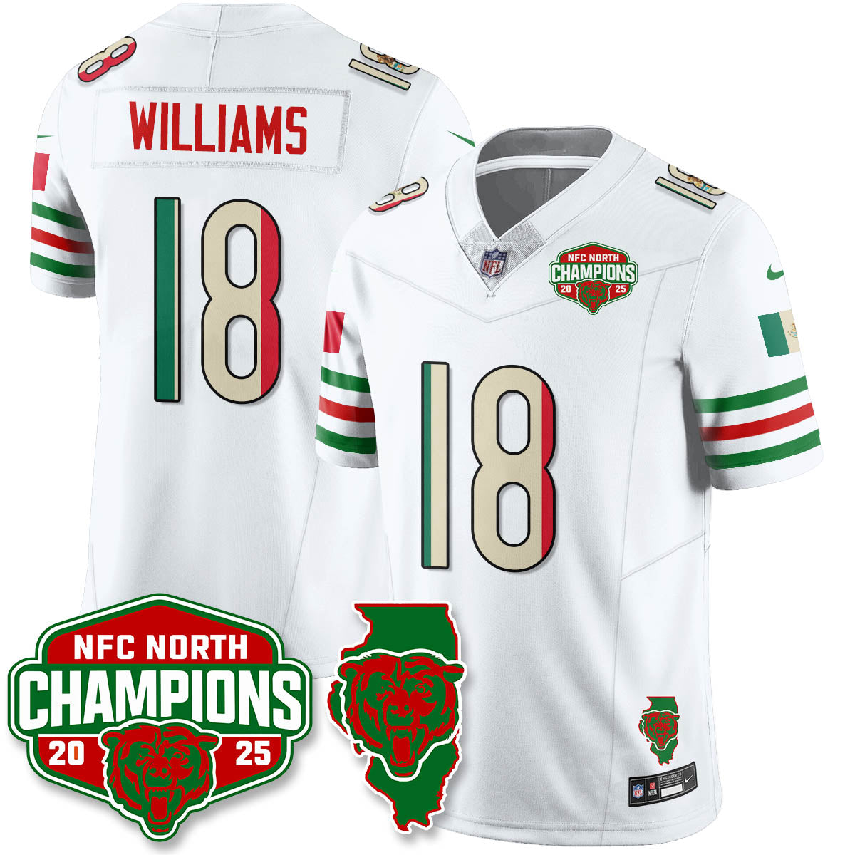 CHI Mexico NFC North Division Champions Vapor Limited Jersey - All Stitched-DTD