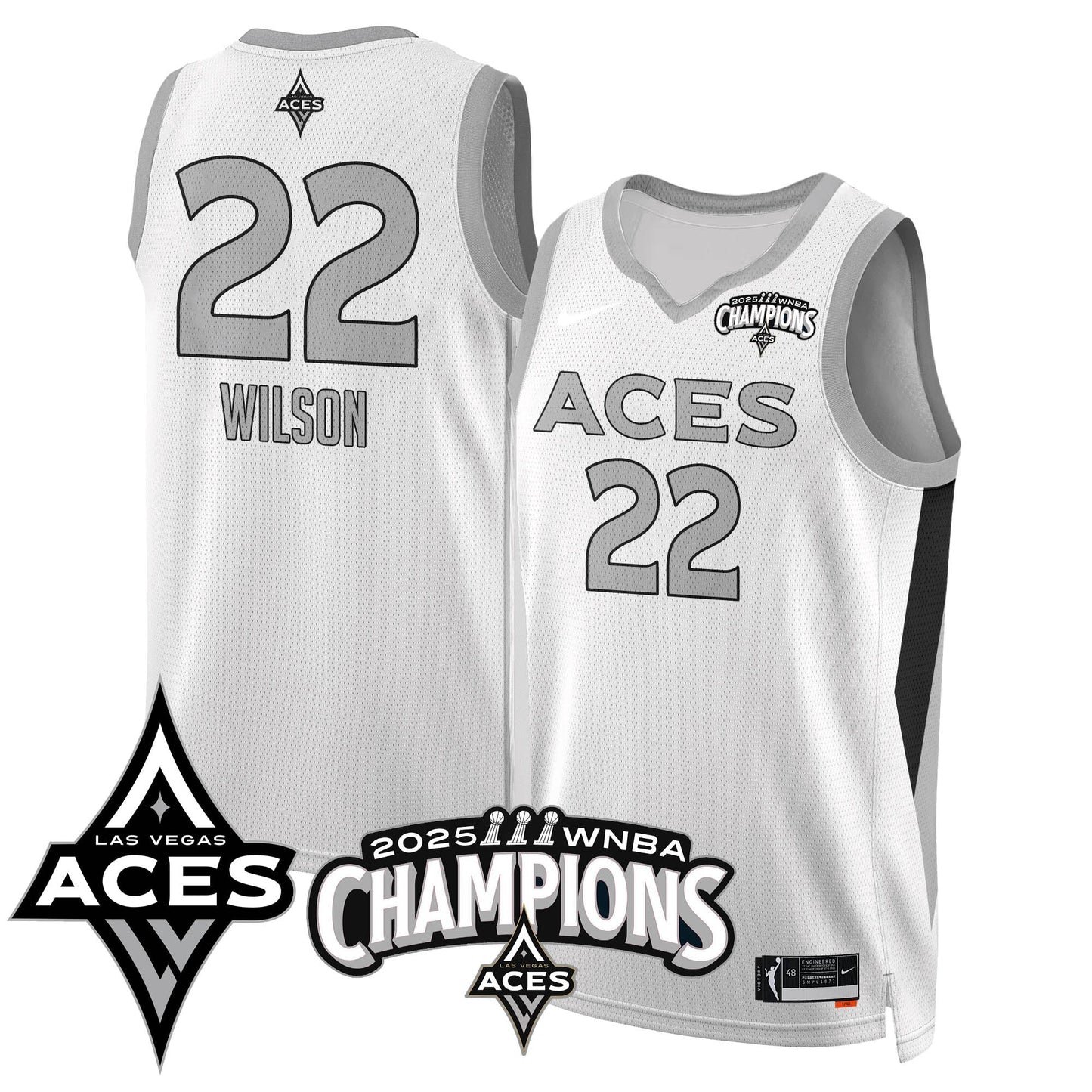 Las Vegas Aces 2025 WNBA Championship Jersey - All Stitched-DTD
