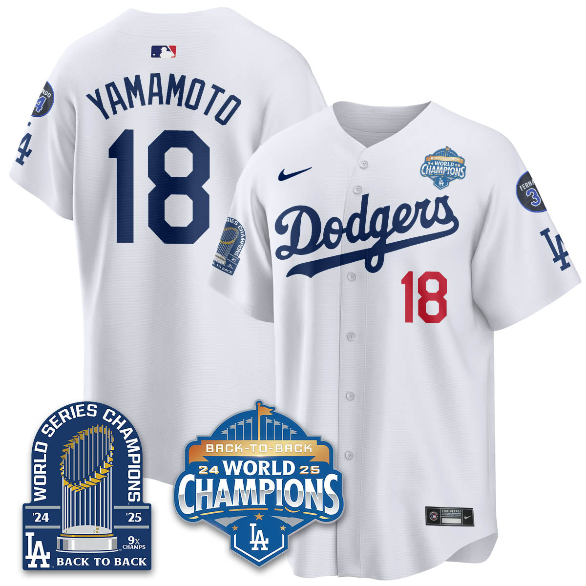 LAD 2025 World Series Champions Jersey - 9x Champs - All Stitched-DTD