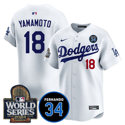 Dodgers Fernando Valenzuela Memorial Jersey - All Stitched-DTD