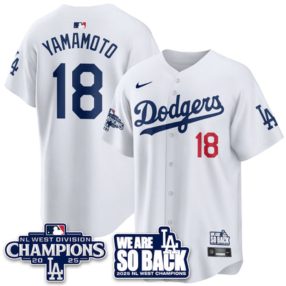 LAD 2025 NL West Division Champions Jersey - All Stitched-DTD