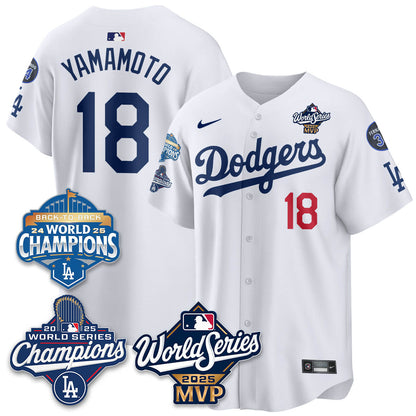 Yoshinobu Yamamoto LAD 2025 World Series MVP Jersey - All Stitched-DTD